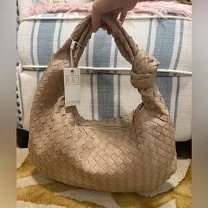 Urban Expressions Woven Hobo Bag in Natural